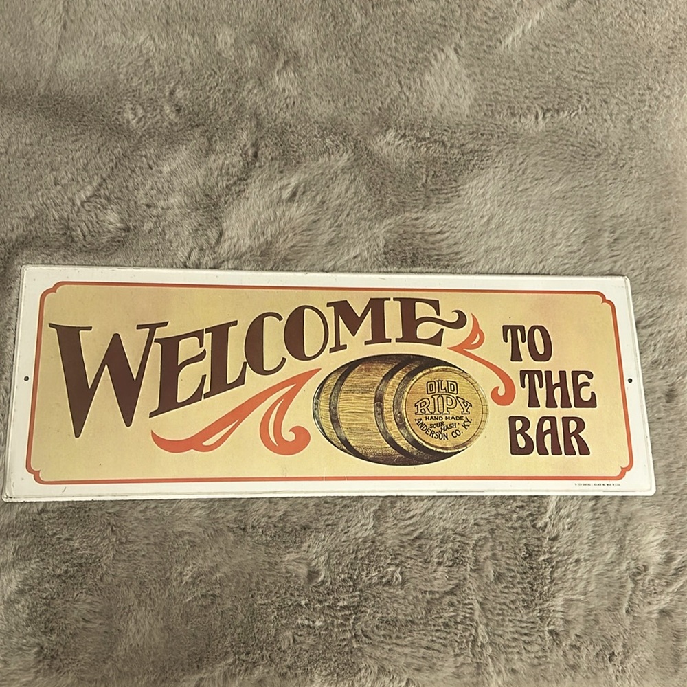 Vintage metal sign copyright 1974 Sanford j Helmer Inc made in USA
